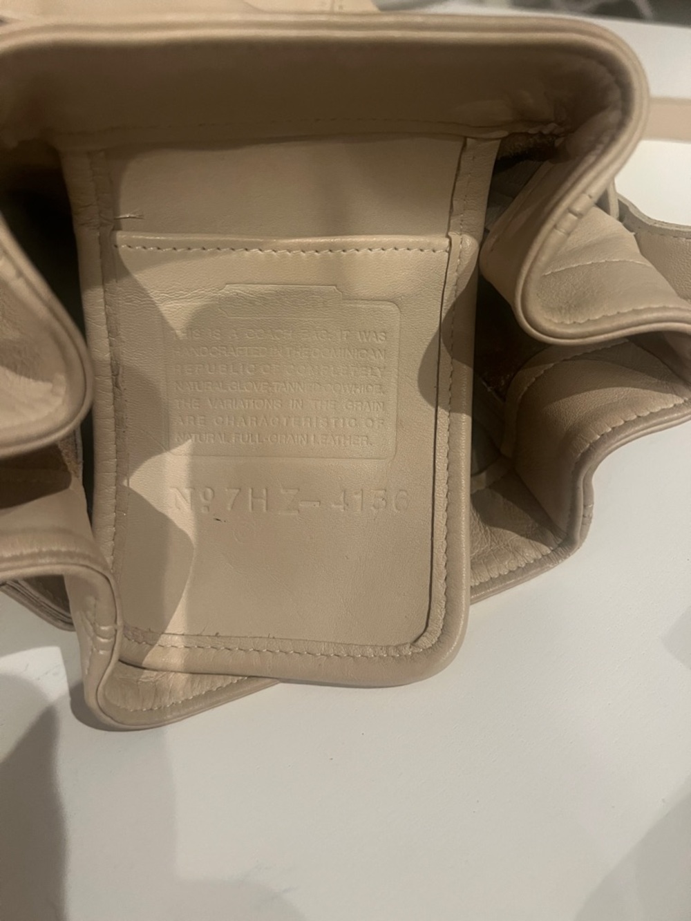Vintage Coach 4156 Ivory Soho Bucket Bag Leather Crossbody Shoulder Handbag 7x9 - Picture 6 of 8